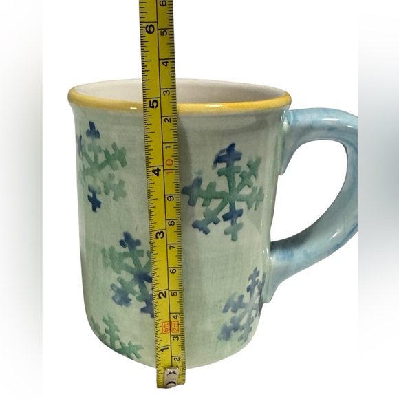 Set of 2 large ceramic Christmas snowflake mugs - Picture 6 of 7